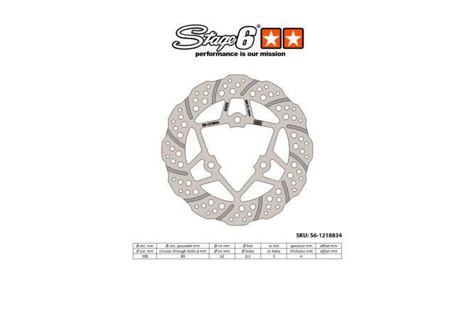 Bromsskiva bak 200mm Stage6 Rieju MRT