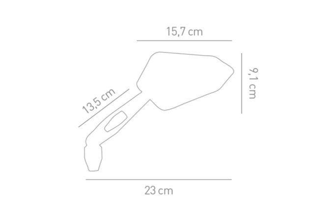 Spegelset STR8 Street med M8-/M10-adapter svart