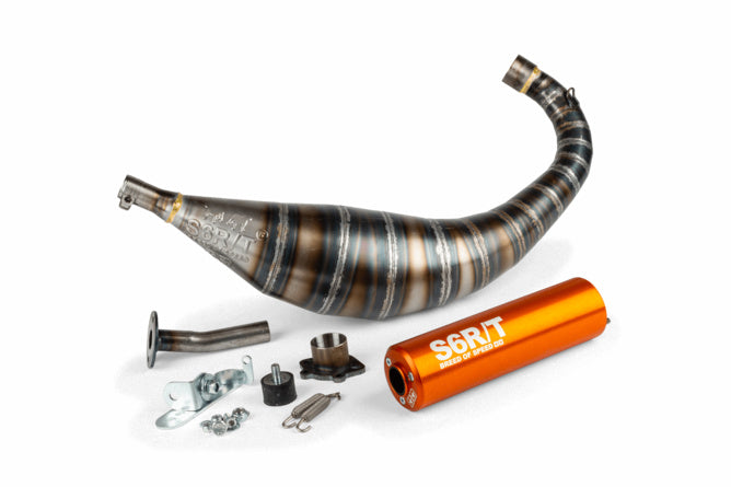 Avgassystem Stage6 R/T 80 - 90cc CNC Orange Derbi