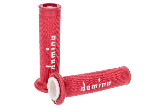 Grips Domino A010 On-Road röd / vit (öppna ändar)