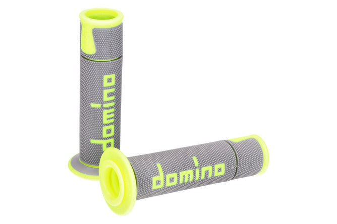 Grips Domino A450 Väg Racing grå / gul (öppna ändar)