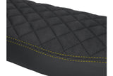 Seat Cover Schmitt black / yellow Simson