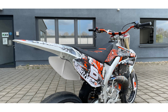 Fairing Kit 7 delar MX Stil vit Honda HM 50