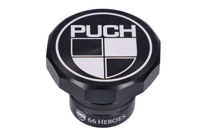 Bränsletanklock 66Heroes svart med Puch-logotyp Puch Maxi S / N