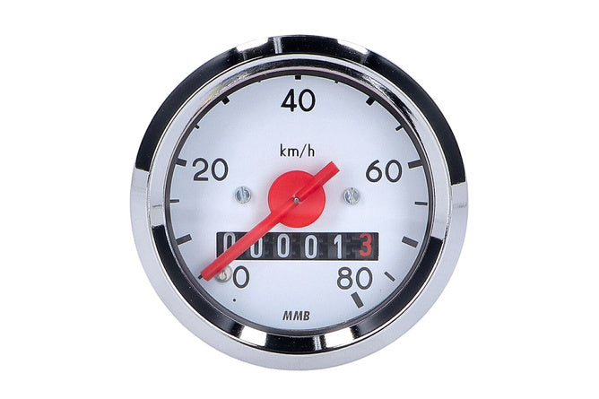 Speedometer 80km/h rund d.48mm Simson