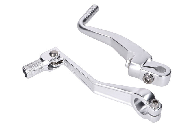 Växelsats + Kickstartspakset vikbart aluminium silver Simson