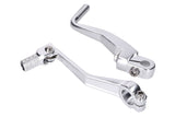 Gear Shift + Kickstart Lever Set foldable aluminium silver Simson
