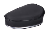 Seat black with chrome strip / 22mm clamping moped