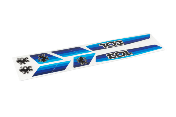 Dekalset blå Peugeot 103