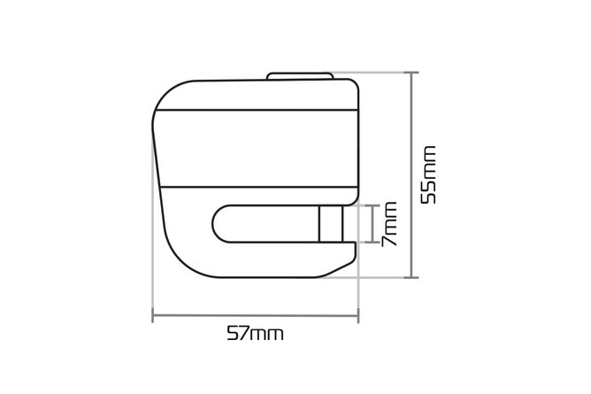Skivbromslås med alarm Micro XA5 Oxford gul