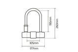 U-lock Magnum with bracket Oxford 170x285mm