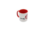 Krm cup mug white / red