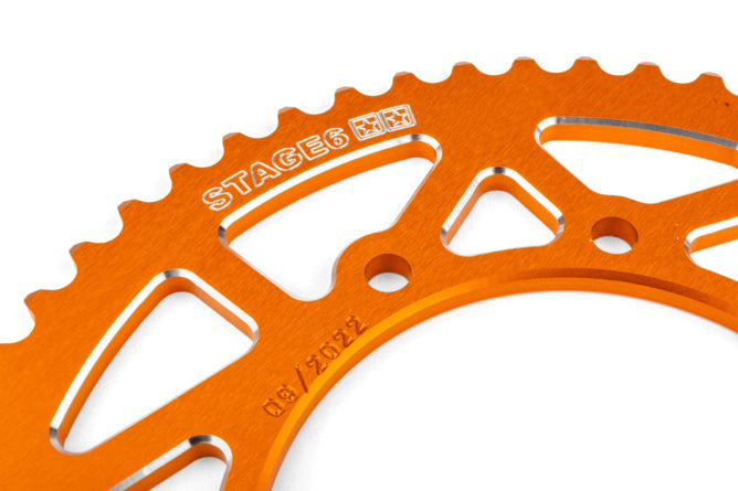 Chain Kit 14x53 - 420 Stage6 aluminium CNC orange Rieju MRT