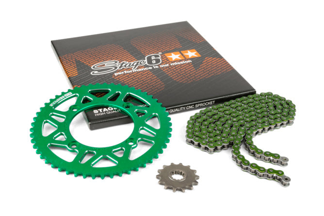 Chain Kit 13x53 - 420 Stage6 aluminium CNC grön Beta RR