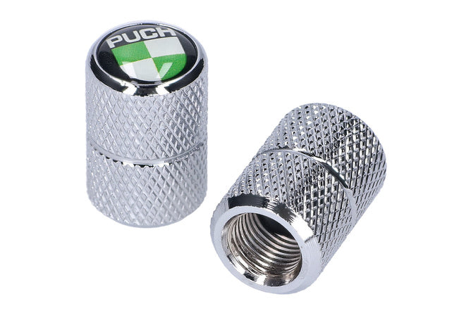 Ventilkapslar med Puch-logotyp
