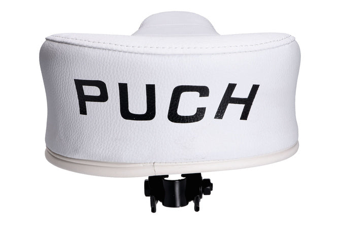 Säte ny typ vit med Puch-logga
