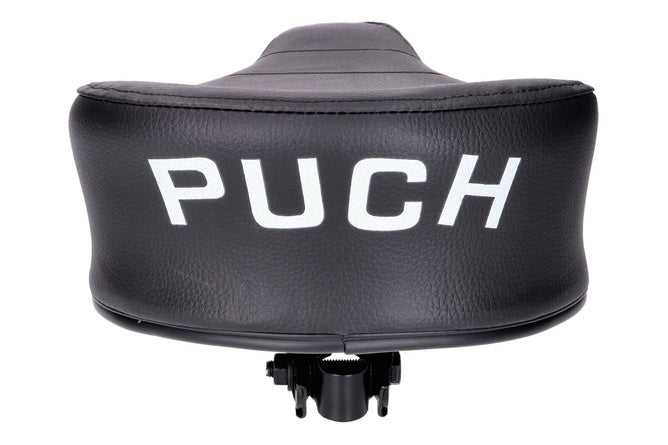 Säte ny typ svart med Puch-logotyp