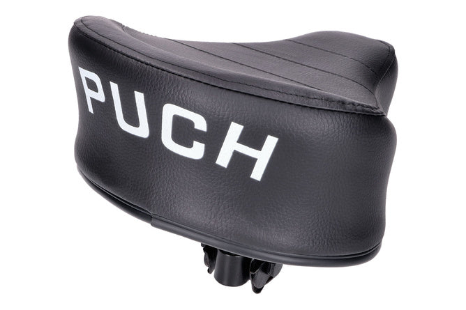 Säte ny typ svart med Puch-logotyp