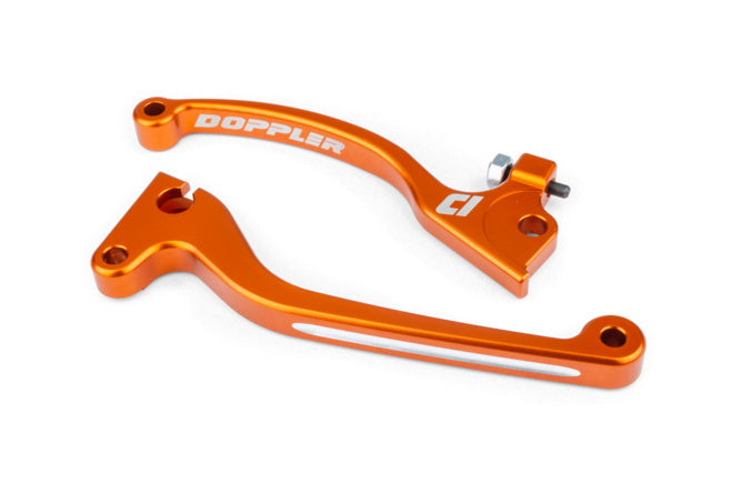 Lever Set Doppler CNC orange (AJP) Rieju MRT / RRX / Sherco
