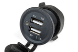 USB socket, 2 ports, 12V