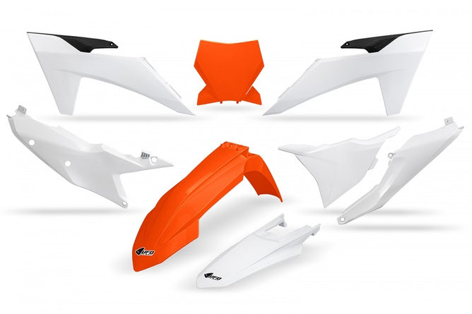 Plastkit komplett UFO KTM SX / SX-F 2023 orange / vit