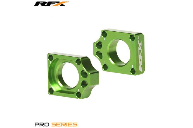 Chain Tensioners / Axelblock RFX Pro grön KX / KXF