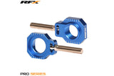 Chain Tensioners / Axle Blocks RFX Pro blue