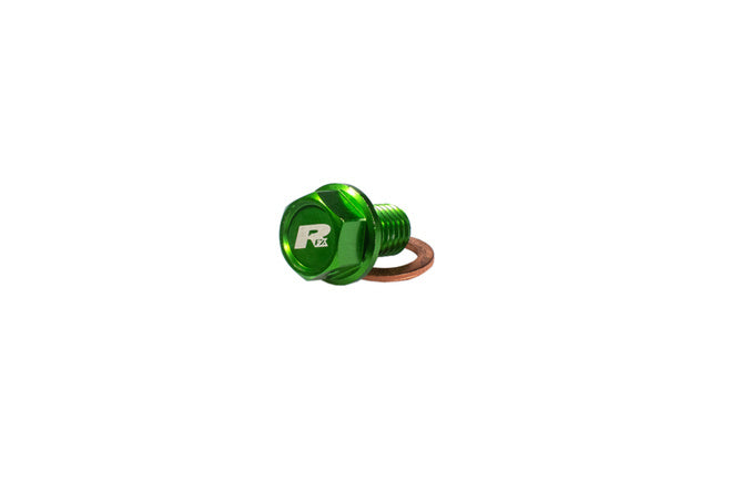 Magnetisk oljeavtappningsskruv RFX Pro grön M10 x 22mm x 1.5 Kawasaki KXF 450 / 450R