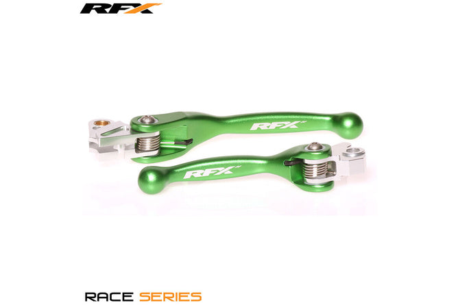 Lever Set RFX Race fällbar smidd grön YZ / KX 2001-2012