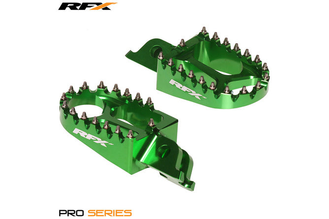 Fotpinnar RFX Pro grön Kawasaki KXF 250 / 450