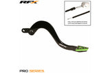 Brake Pedal RFX Pro standard black / green Kawasaki KXF 450