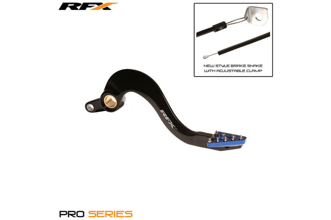 Bromspedal RFX Pro standard hårdanodiserad svart / blå Yamaha YZF / WRF 450