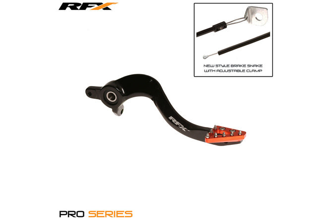 Bromspedal RFX Pro standard hårdanodiserad svart / orange KTM / Husqvarna före 2016