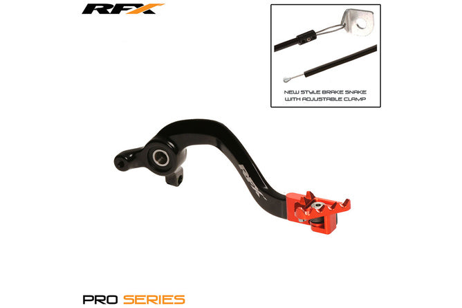 Bromspedal RFX Pro vikbar svart / orange KTM SX 65