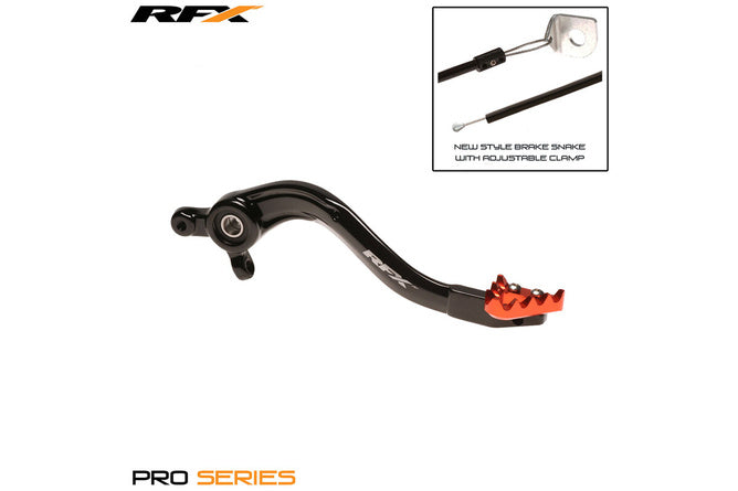Bromspedal RFX Pro standard hårdanodiserad svart / orange SX / TC 2016