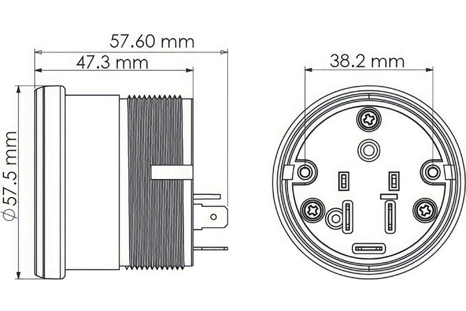 Termometer utomhustemperatur Harley Davidson digital Koso