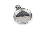 Tax Disc Holder round plastic chrome
