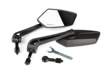 Mirror set KOSO GT, 2 pcs. (RH + LH), black, M8 thread