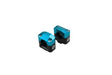 Handlebar Clamps 28mm KRM Black / Turquoise
