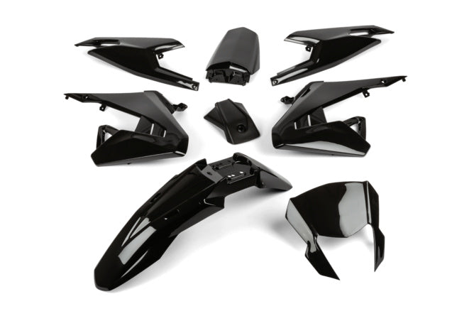 Karosskit 8 delar svart Aprilia SX efter 2018