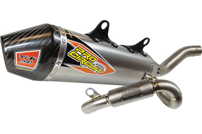 Avgassystem KTM SX-F 350 / Husqvarna FC 350 Pro Circuit Ti-6 Pro titan / kolfiber 2023