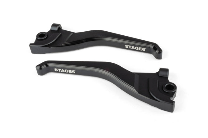 Bromshandtag Stage6 CNC Dual-Färg Yamaha Aerox svart