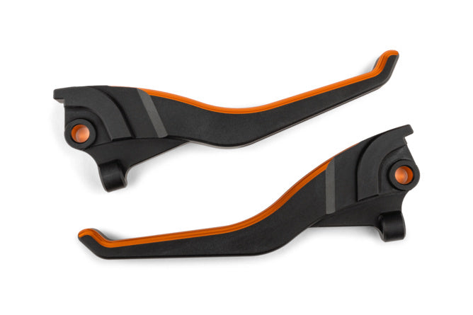 Bromshandtag Stage6 CNC Dual-Färg Yamaha Aerox svart/orange
