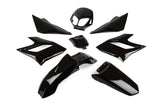 Fairing Kit 8 pcs. black Derbi DRD Racing 2006 - 2011