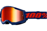 MX Goggles 100% Strata 2 marine blue red mirror