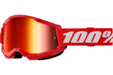 MX Goggles 100% Strata 2 red red mirror