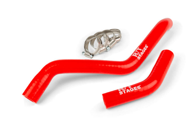 Radiatorslangset Stage6 R/T röd Derbi Euro 3 och Euro 4