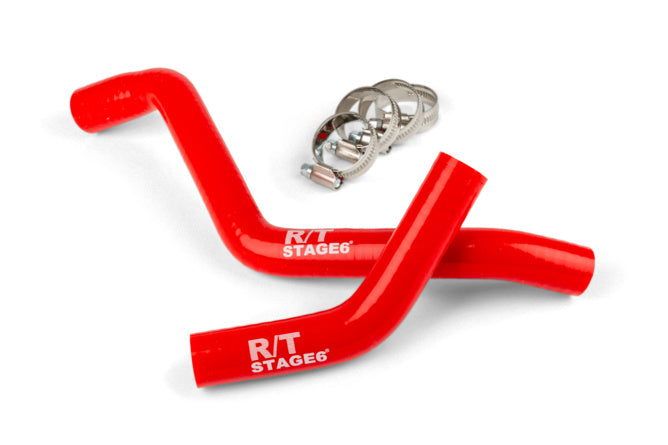 Radiatorslangset Stage6 R/T röd Derbi Euro 3 och Euro 4