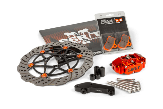 Överdimensionerat Broms Kit 280mm Yamaha Aerox Stage6 R/T Orange