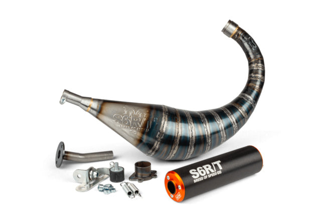 Avgassystem Stage6 R/T 70 - 80cc svart / orange Derbi